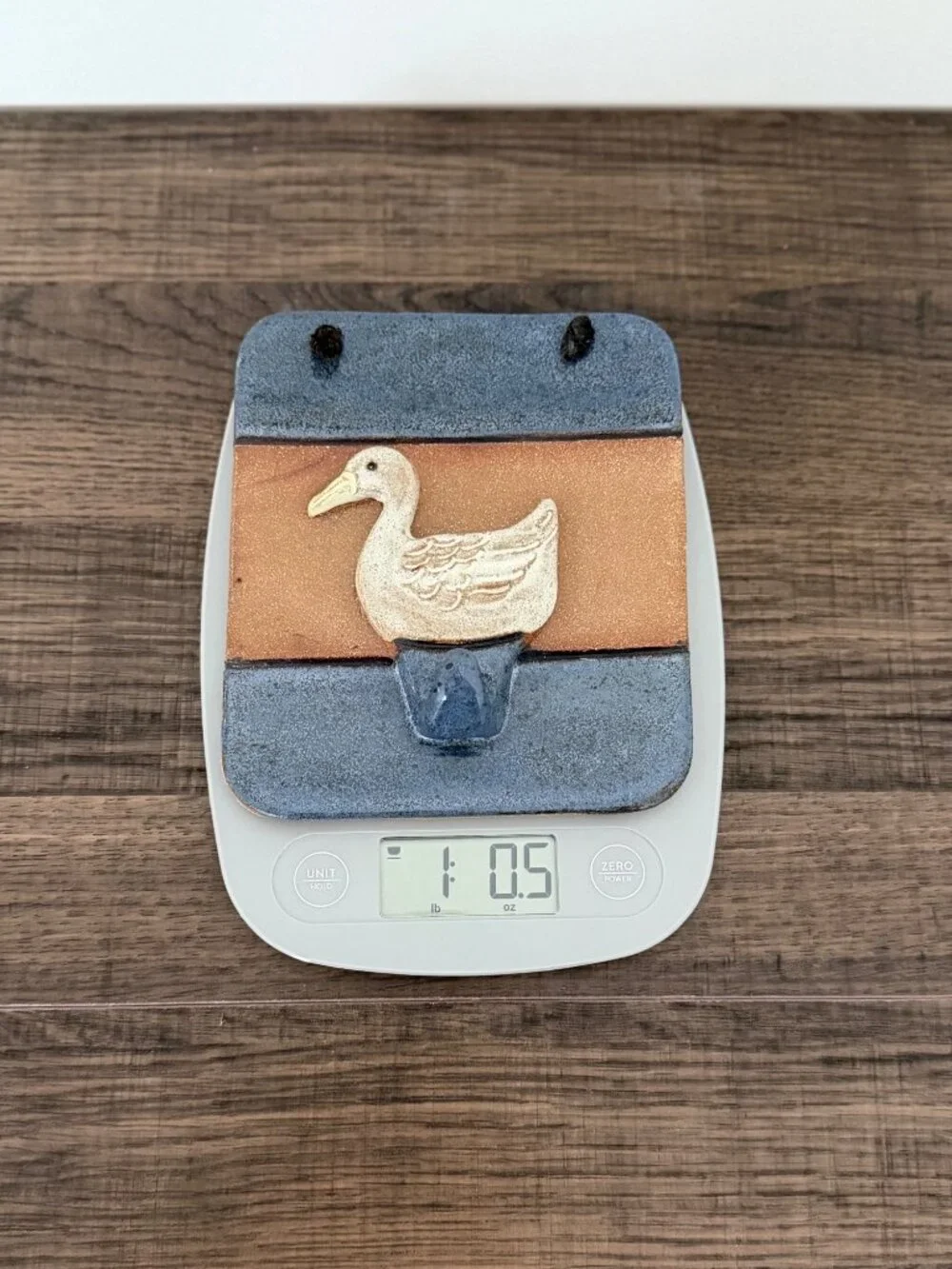 Vintage Ceramic‎ Tile 3D Duck Hand Towel Holder Wall Hook Farmhouse Cottagecore